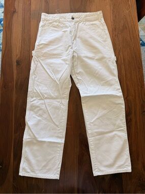 Dickies White Workwear Straight-Leg Pants